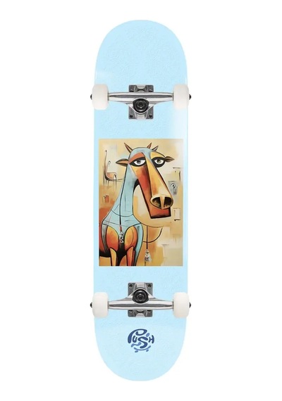 Push 8.5 Tunisia Mlsl Blue Skateboard Kaykay Mavi