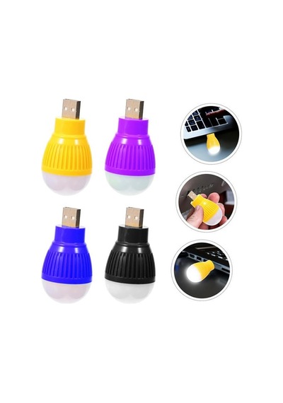 Pm-34389 Usb Beyaz Gece Lambası Mini Ampul Aydınlatma Beyaz - Çok Renkli