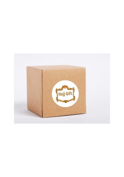 İngilizce Hajj Hediyesi Etiketi Gift Sticker Hajj Umre Kabe Yuvarlak Mat Çıkartma 4 Cm 90 Adet Çok Renkli
