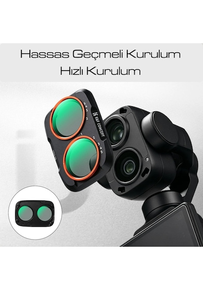 K&f Concept Osmo Pocket 4p Uyumlu Nd2-32 Filtre Osmo Pocket 4 Pro Değişken Ayarlanabilir 5 Stop Nd2-32 Filtre