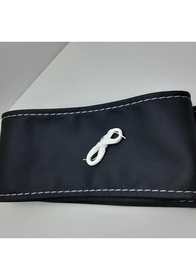 Ayrex Gürler Deri Direksiyon Kılıfı Dikmeli İğneli Lüx Siyah Kırmızı İp 10cm Diğer