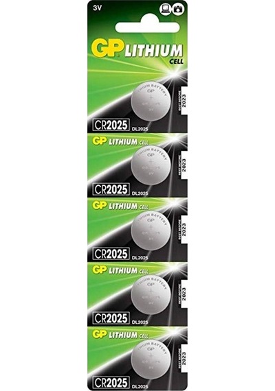 Gp Cr2025 3V Lityum Para Pil 5'Li Blister