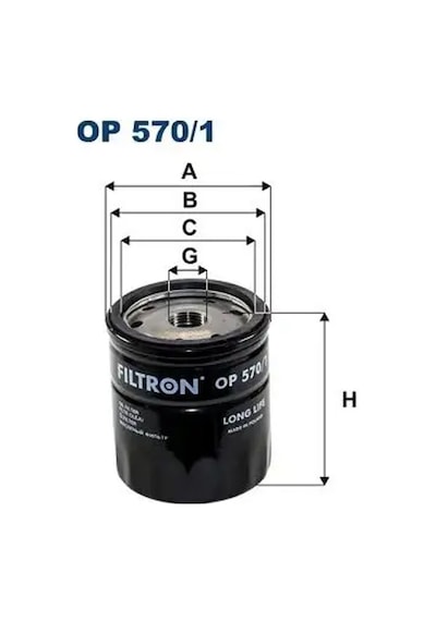 Opel Astra H Yag Filtresi 1.6 2004-2007 Fıltron Op5701