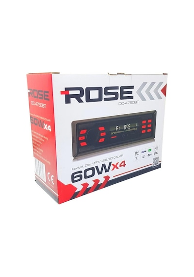 Rose Dc-4750bt Mp3-usb-sd-bt Radyolu Oto Teyp 4x60w