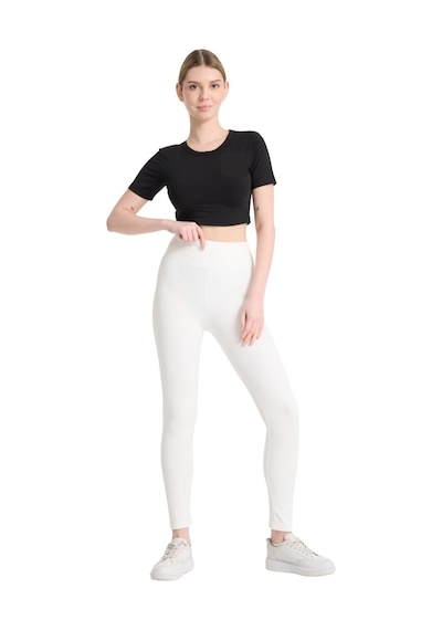 Hnc Sport Kadın Siyah %80 Modal %20 Elastan Kısa Kol Compression Spor Crop - Nefes Alan Ve Esnek Crop
