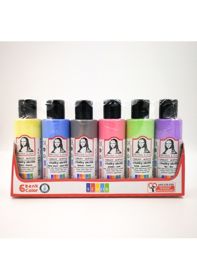 Mona Lisa Akrilik Boya Şişe 6 Lı 70 Ml Sd1006 Çok Renkli