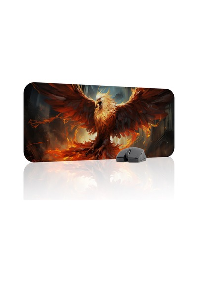 Anka Kuşu Kaymaz Dikişli Kauçuk Oyuncu Mousepad V5 - 70x30 Xl Gaming Mouse Pad Fare Altlığı