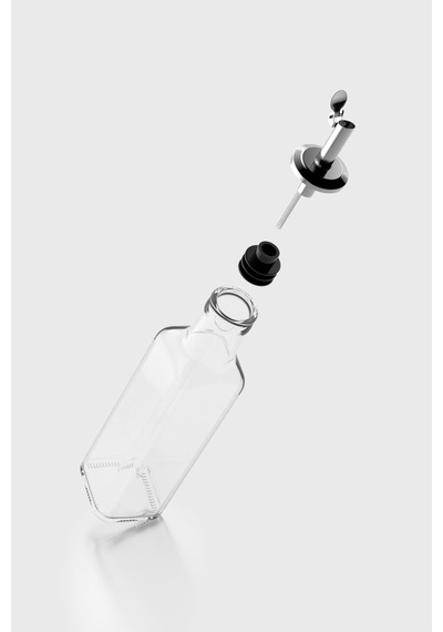 Renga Voca 250 Ml Metal Kapaklı Tıpalı Cam Yağlık 151006 Gümüş