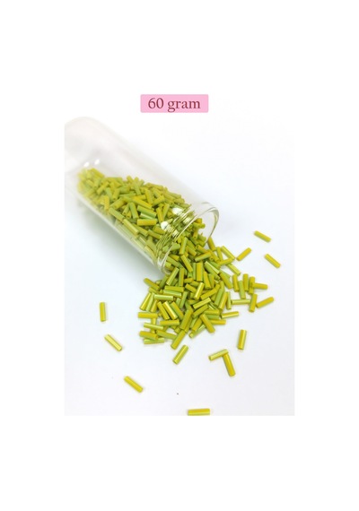 Uzun Boru Kesme Boncuk Çap 2mm Uzunluk 10 Mm - 60 Gram - Yeşil - Bnc282