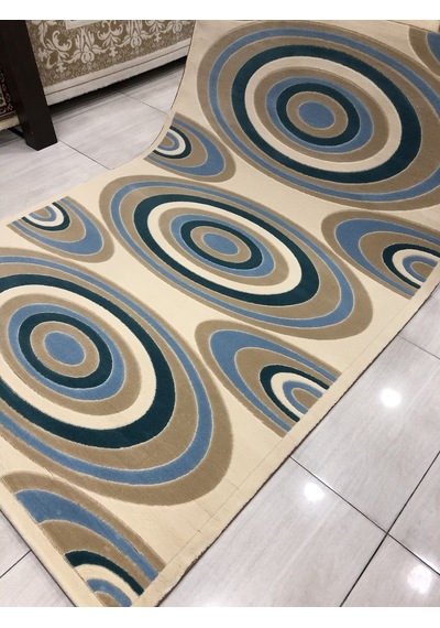 Saray Halı Vizyon 11169 Rm 150X230 Krem Mavi 4 M2 Halı !