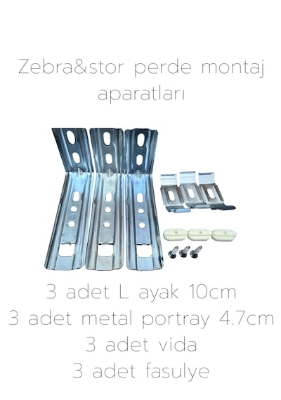Zebra&stor Perde Duvar Montaj Aparatları 4.7cm Antrasi - Gri