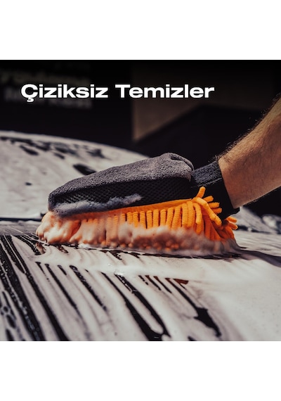 Premium Mikrofiber Oto Yıkama Eldiveni - Çift Taraflı Şönil Dokulu, Çizmez Ve Ultra Emici Araç
