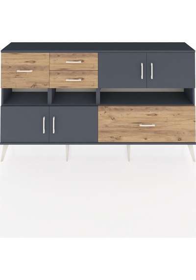 Arges Konsol 5 Raflı 4 Çekmeceli 4 Kapaklı 176x30x99 Antrasit-antrasit/çam Antrasıt/atlas Çam - Antrasıt Arges Konsol 5 Raflı 4 Çekmeceli 4 Kapaklı 176x30x99 Antrasit-antrasit/çam Antrasıt/atlas Çam - Antrasıt