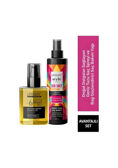 Urban Care Bond Plex Saç Bakım Yağı + Deniz Tuzu Saç Spreyi 200 ML