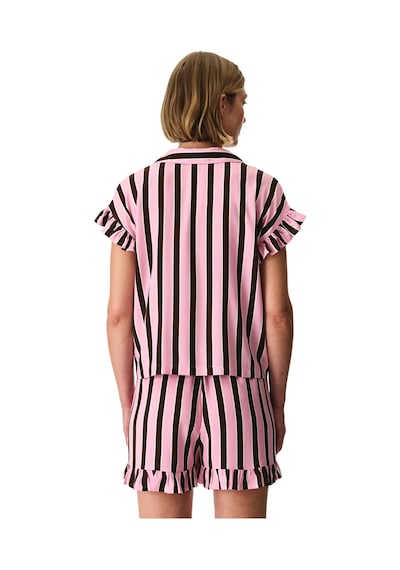 Penti Kahverengi Lily Çizgili Gömlek Şortlu Pijama Takımı