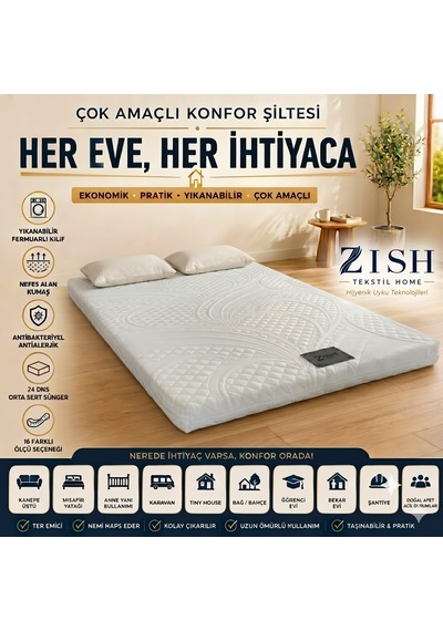 Space 5 Cm Yatak Pedi, Topper Ve Şilte Fermuarlı Yıkanabilir Kılıf Yer Yatağı, Misafir Yatağı, Kanepe Ve Koltuk Üstü 24 Dns Orta Sert Sünger 250 Gr Lucanta Kumaş Kılıflı Space 5 Cm Yatak Pedi, Topper Ve Şilte Fermuarlı Yıkanabilir Kılıf Yer Yatağı, Misafir Yatağı, Kanepe Ve Koltuk Üstü 24 Dns Orta Sert Sünger 250 Gr Lucanta Kumaş Kılıflı