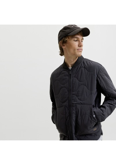 Jack & Jones Erkek Beyzbol Yaka Uzun Kollu Puffer Mont - Axel - 12298748 Siyah