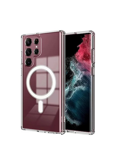 Samsung Uyumlu S23 Ultra Şeffaf Magsafe Kılıf Mtl Safe