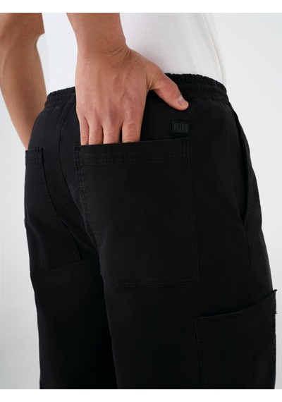 Baggy Fit Erkek Pantolon Siyah