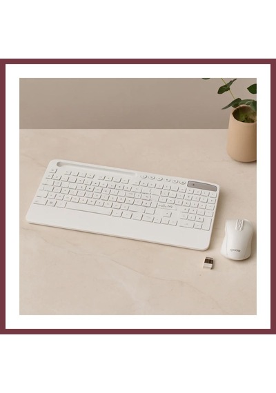 Storeşahin Kablosuz Klavye Mouse Seti - Tablet/telefon Standlı - Beyaz - Q Klavye Shn0720 Diğer