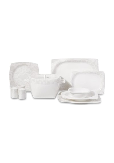 Korkmaz Bone Selection 60 Parça Kare Yemek Takımı - A8430