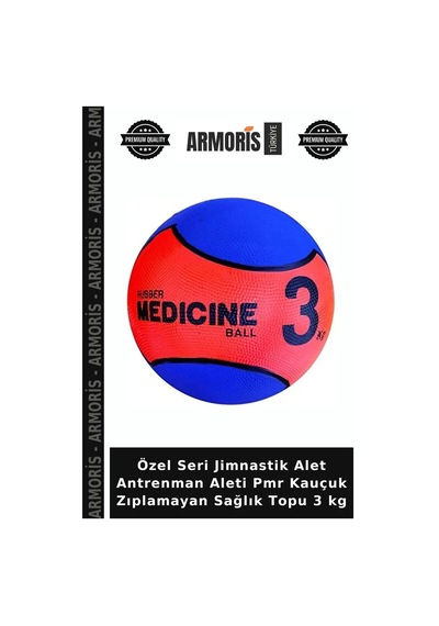 Özel Seri Jimnastik Alet Antrenman Aleti Pmr Kauçuk Zıplamayan Sağlık Topu 3 Kg Çok Renkli
