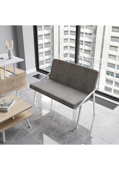 Lagomood İrony Ofis İkili Koltuk Beyaz Lagomood İrony Ofis İkili Koltuk Beyaz