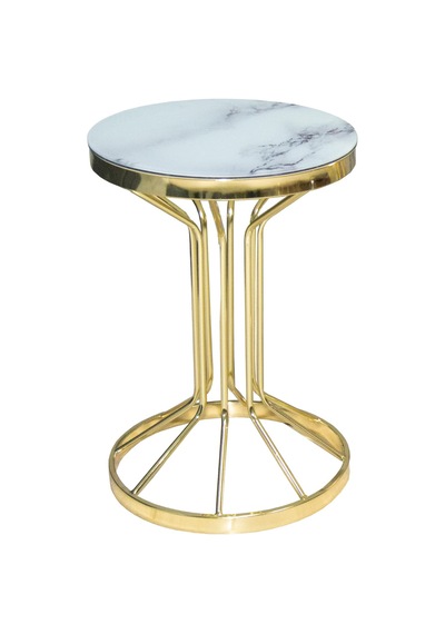 Brc Bufalo Fiskos Model Beyaz Mermer Desen Metal Çelik Gold Renk