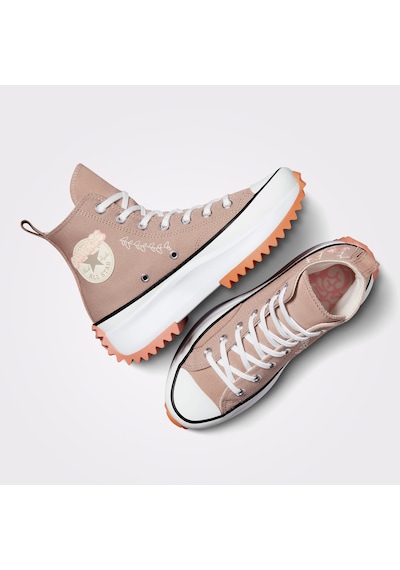 Converse Run Star Hike Platform Scribble Unisex Bej Sneaker