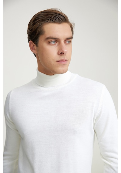 D's Damat Ds Damat Regular Fit Ekru Düz Örgü Kazak 5hf0606320071 E01