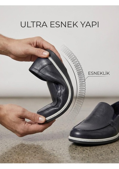 Marcomen 23035 Erkek Hakiki Deri Hafif Comfort Atom Ayakkabı Lacivert