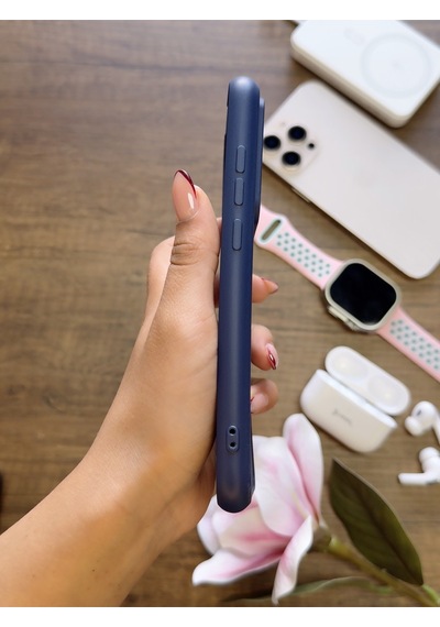 Redmi Note 8 Uyumlu Kamera Korumalı Darbeye Dayanıklı Renk Atmayan Keep Silikon Kılıf Lacivert