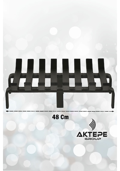 48 Cm X 32 Cm 8 Çubuklu Ekstra Şömine Izgarası Dar Gözlü Izgara