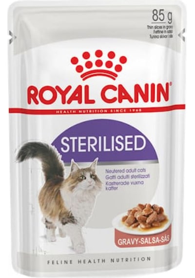 Royal Canin Sterilised Gravy Pouch Kısırlaştırılmış Yetişkin Kedi Yaş Maması 10 x 85 G