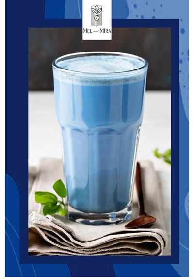 Blue Matcha Powder, Mavi Spirulina Superfood Matcha Tozu 25 Gram