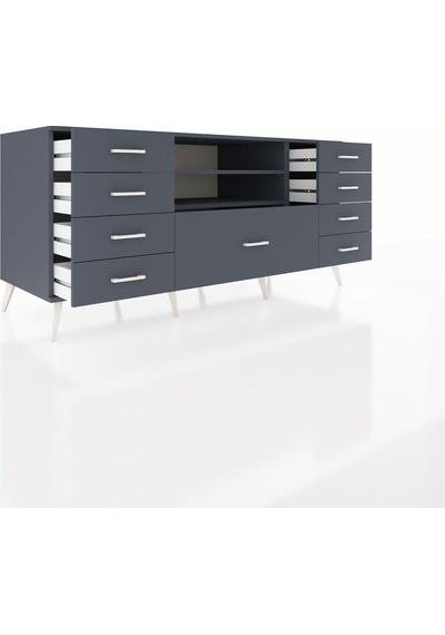 Kronos Konsol 2 Raflı 9 Çekmeceli 176x59x83 Antrasit-antrasit/antrasit Antrasit/antrasit Kronos Konsol 2 Raflı 9 Çekmeceli 176x59x83 Antrasit-antrasit/antrasit Antrasit/antrasit