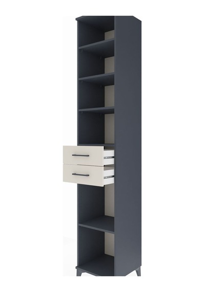 Hyperion Dolap 5 Raflı 2 Çekmeceli 44x44x243 Antrasit-aytaşı Antrasit