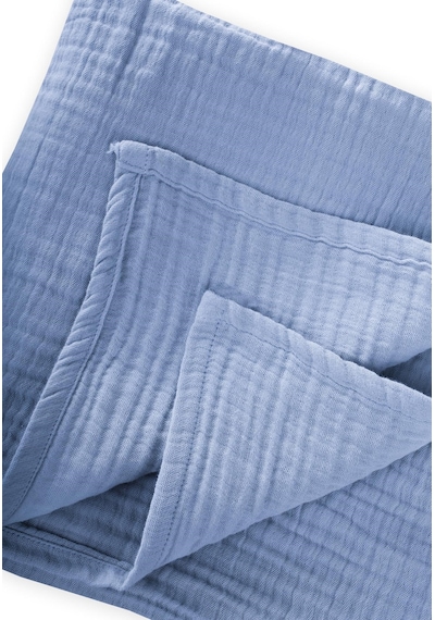 Düz Müslin Battaniye 90x100 Cm Açık Mavi