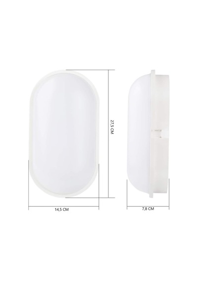Ayrex Su Geçirmez 20w Beyaz Kasa Gün Işık 4200k Bahçe Teras Banyo İç Dış Mekan Led Işık 2000lm 2 Adet