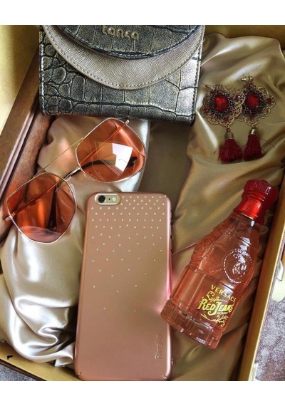 Ringke Noble Slim Apple Uyumlu iPhone 6s Plus/ 6 Plus İle Taşlı Kılıf 4 Tarafı Saran Tam Koruma Rose Gold
