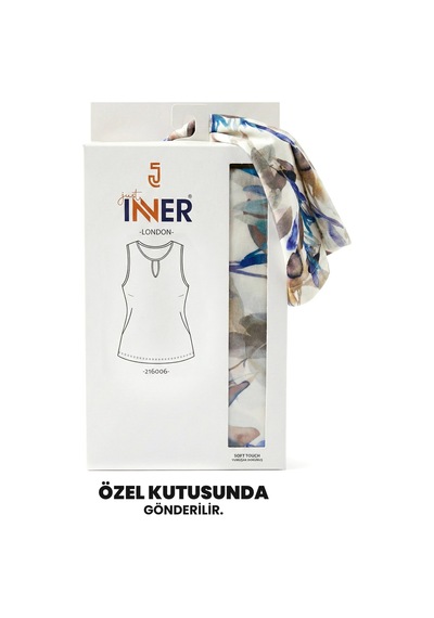 Just Inner Kadın Viskon Bluz Yakası Pencere Detaylı Desenli Sıfır Kol Günlük Giyim Kombin 216006 Çok Renkli Just Inner Kadın Viskon Bluz Yakası Pencere Detaylı Desenli Sıfır Kol Günlük Giyim Kombin 216006 Çok Renkli