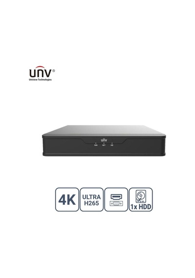 Unv 16 Kanal 1x Hdd H265+ 4k Nvr Kayıt Cihazı