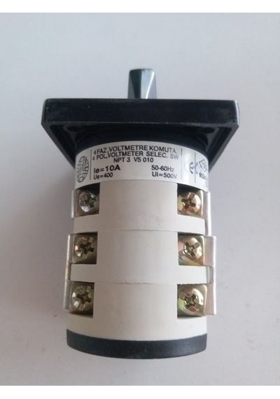 OPAŞ 3X10 AMPER 4 POZ  VOLTMETRE KOMİTATÖRÜ