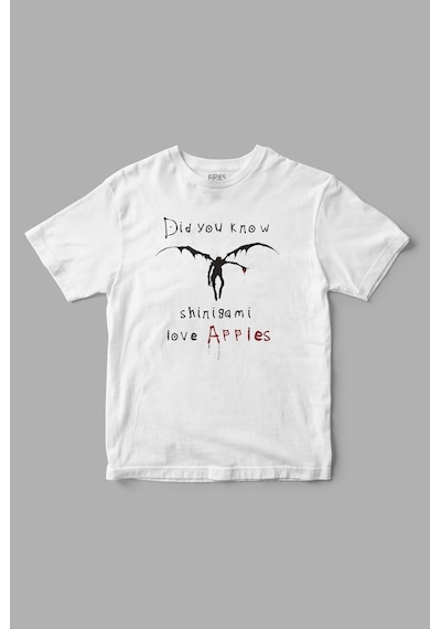 Death Note Ryuk " Shinigami " Baskılı Tişört Beyaz