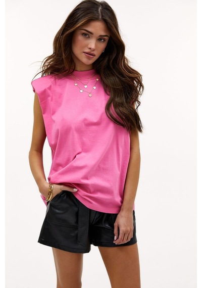 Seeh Girls Pembe Vatkalı Tişört Sh388 Basic