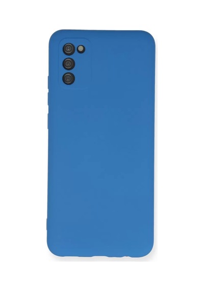Newface Samsung Galaxy A03s Kılıf Nano İçi Kadife Silikon - Mavi