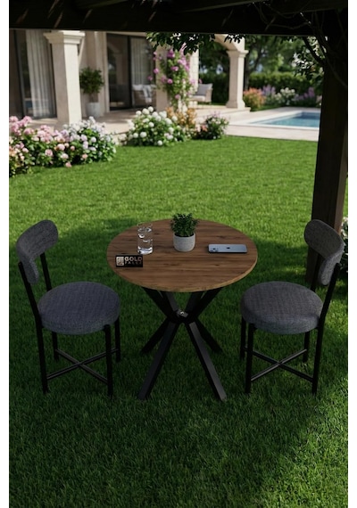 Mutfak Masası 70 Çap Yuvarlak 2 Sandalyeli Masa Takımı Modern Set Bahçe Balkon Cafe Teddy 9840 Gri Diğer Mutfak Masası 70 Çap Yuvarlak 2 Sandalyeli Masa Takımı Modern Set Bahçe Balkon Cafe Teddy 9840 Gri Diğer