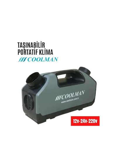 Coolman Taşınabilir Portatif Klima 700w - 12v-24v-220v-1168 Çok Renkli