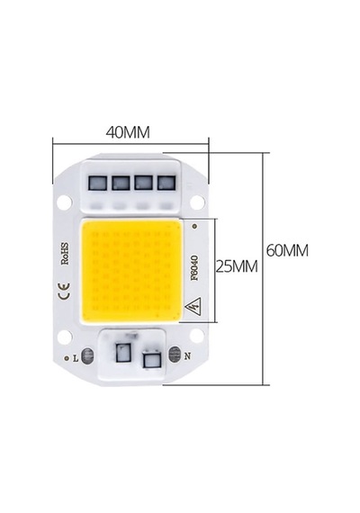Ac 220v 50w Power Led Gün Işığı Sarı Renk Projektör Lamba Aydınlatma Ampül Warm White 2800-3200k