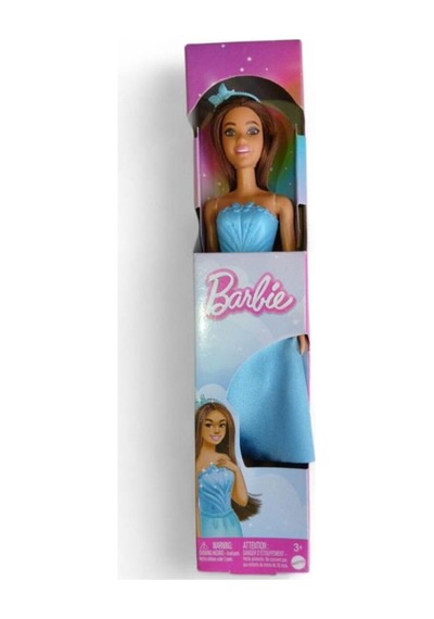 Barbie Bebek Prenses Taçlı Model Bebek Mavi Elbiseli